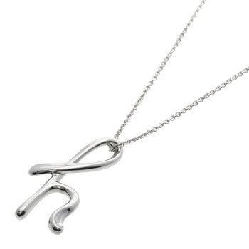 Tiffany&Co. Necklace Sv Silver Initial H Medium Women