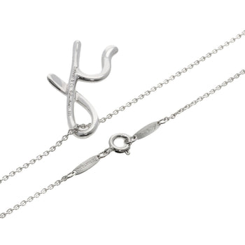 Tiffany&Co. Necklace Sv Silver Initial H Medium Women