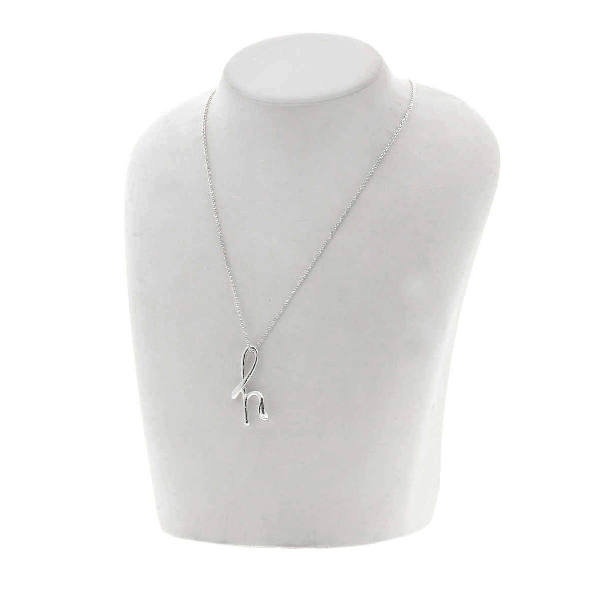 Tiffany&Co. Necklace Sv Silver Initial H Medium Women