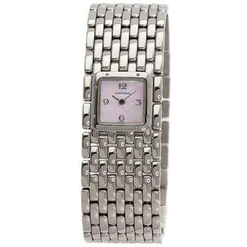 Cartier Watches Quartz W61003T9 Stainless Steel , Stainless Steel Silver Panthere Ryuban Pink Shell