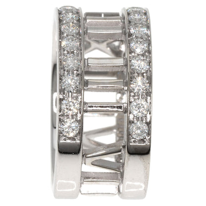 Tiffany&Co. Ring K18Wg Silver Open Atlas Diamond