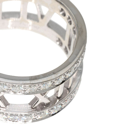Tiffany&Co. Ring K18Wg Silver Open Atlas Diamond
