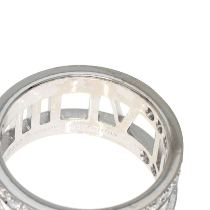Tiffany&Co. Ring K18Wg Silver Open Atlas Diamond
