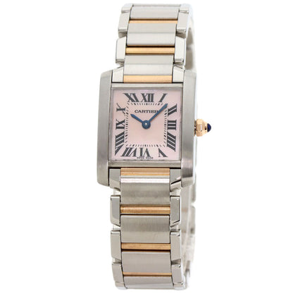 Cartier Watches Quartz W51027Q4 Stainless Steel , Ssxk18Pg Gold Tank Francaise Sm Pink Shell Dial