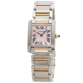 Cartier Watches Quartz W51027Q4 Stainless Steel , Ssxk18Pg Gold Tank Francaise Sm Pink Shell Dial