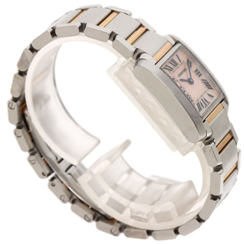 Cartier Watches Quartz W51027Q4 Stainless Steel , Ssxk18Pg Gold Tank Francaise Sm Pink Shell Dial