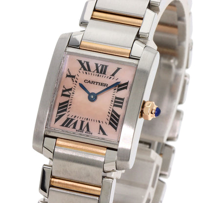 Cartier Watches Quartz W51027Q4 Stainless Steel , Ssxk18Pg Gold Tank Francaise Sm Pink Shell Dial