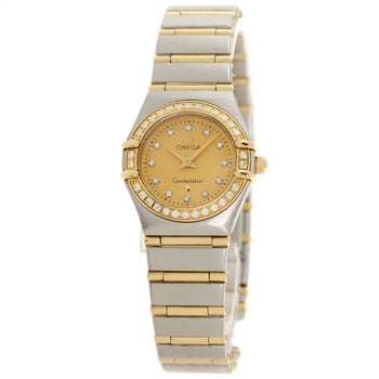 Omega Watches Quartz 1267.15.00 Stainless Steel, Ssxk18Yg, Diamond Silver Constellation 12P Bezel