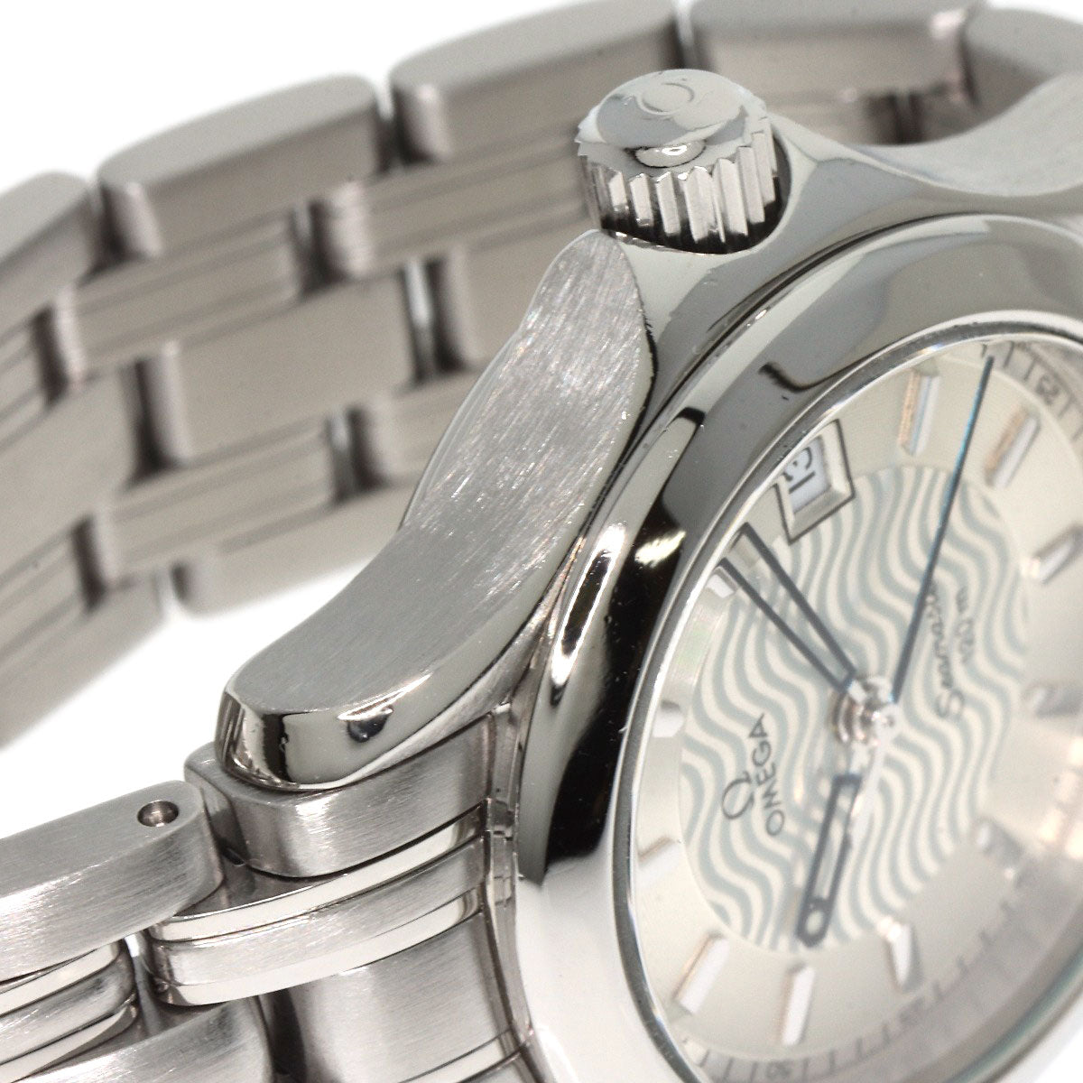 Omega Watches Quartz 2581.31 Stainless Steel , Stainless Steel Silver Seamaster Silver Dial Women