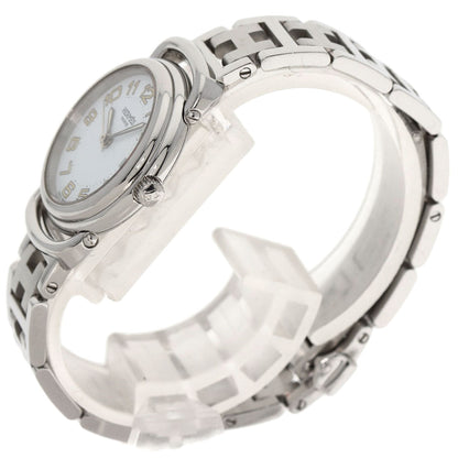 Hermes Watches Quartz Pu2.210 Stainless Steel Silver Pullman White Dial Women