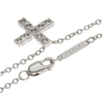 Harry Winston Necklace Pt950 Silver Minicross Diamond Women