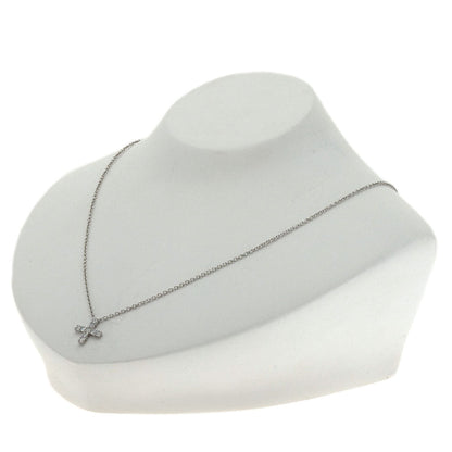 Harry Winston Necklace Pt950 Silver Minicross Diamond Women