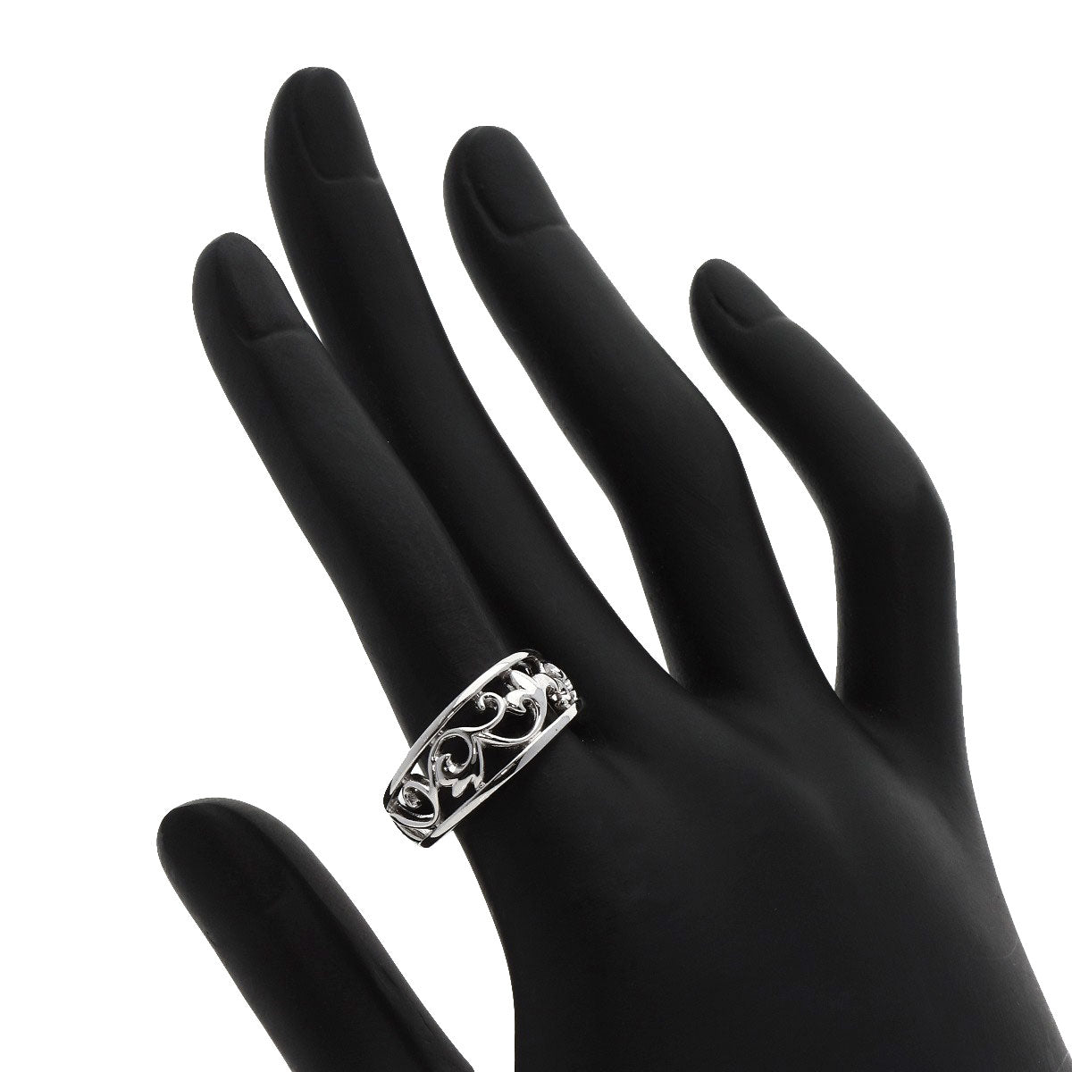 Mikimoto Ring K18Wg Silver Design