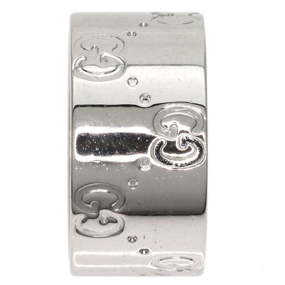 Gucci Ring K18Wg Silver Icon Wide # 8 Women