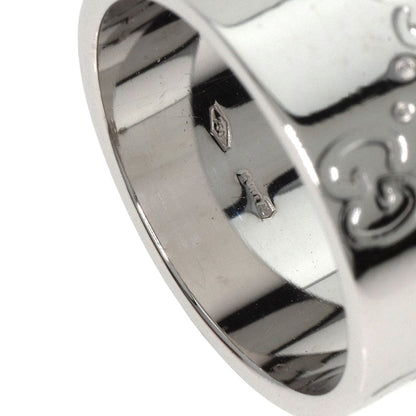 Gucci Ring K18Wg Silver Icon Wide # 8 Women