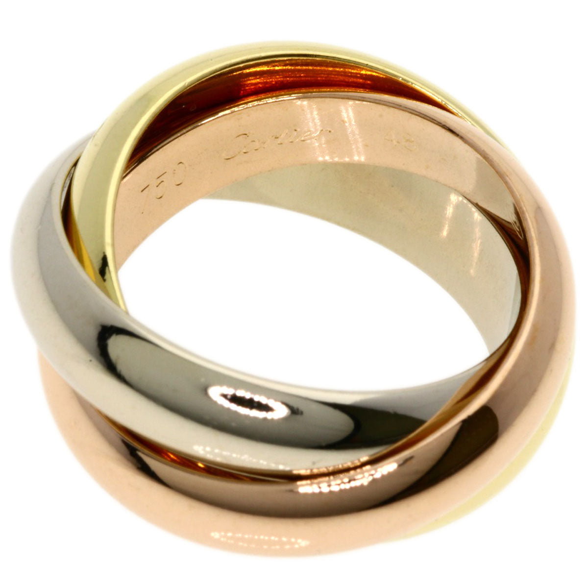 Cartier Ring K18Yg , K18Wg , K18Pg Gold Trinity #48 Women