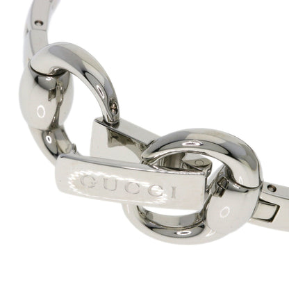 Gucci Watches Quartz 128.5 Stainless Steel , Stainless Steel Silver Square Face Black Dial Women