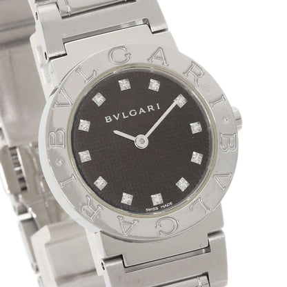 Bvlgari Watches Quartz Bb26Ss Stainless Steel , Stainless Steel Silver Bvlgari Bvlgari 12P Diamond