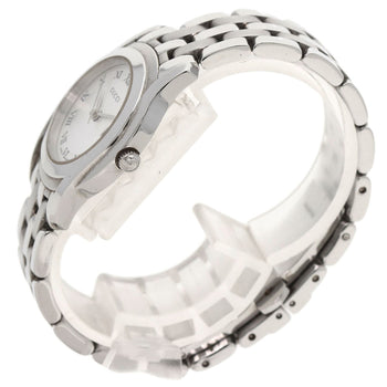 Gucci Watches Quartz 5500L Stainless Steel Silver Round Face Silver Dial
