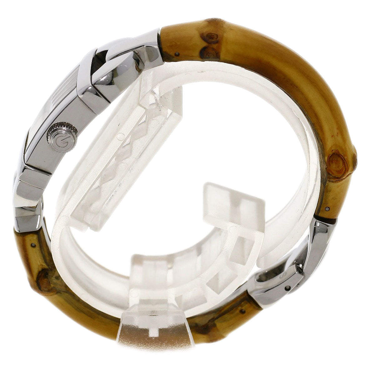 Gucci Watches Quartz 6800L Stainless Steel, Bamboo Silver Bamboo Silver Dial Women