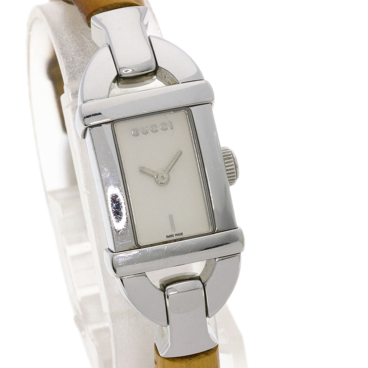 Gucci Watches Quartz 6800L Stainless Steel, Bamboo Silver Bamboo Silver Dial Women