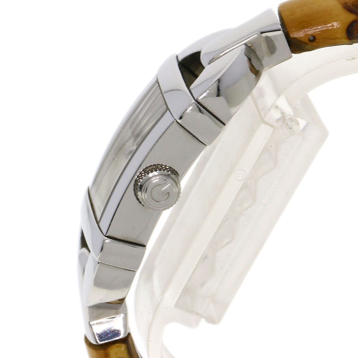 Gucci Watches Quartz 6800L Stainless Steel, Bamboo Silver Bamboo Silver Dial Women