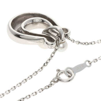 Mikimoto Necklace K18Wg Silver Pearl Women