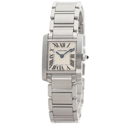 Cartier Watches Quartz W51008Q3 Stainless Steel , Stainless Steel Silver Tank Francaise Sm Silver
