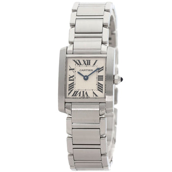Cartier Watches Quartz W51008Q3 Stainless Steel , Stainless Steel Silver Tank Francaise Sm Silver
