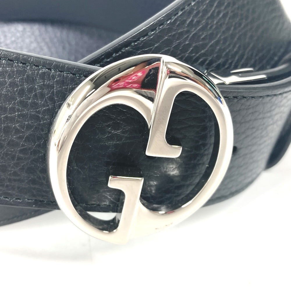 Gucci Belt 449715 Leather Black Gg Logo Mens 105