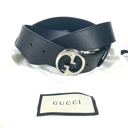 Gucci Belt 449715 Leather Black Gg Logo Mens 105