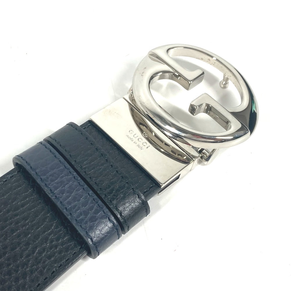Gucci Belt 449715 Leather Black Gg Logo Mens 105