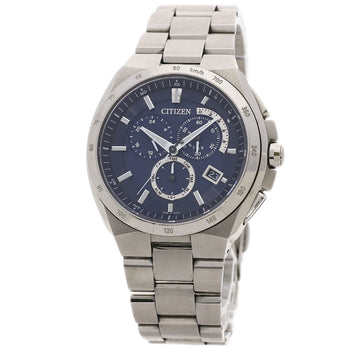 Citizen Watches Solar Powered Radio Watch At3010-55L Titanium, Titanium Silver Atessa Blue Dial Mens