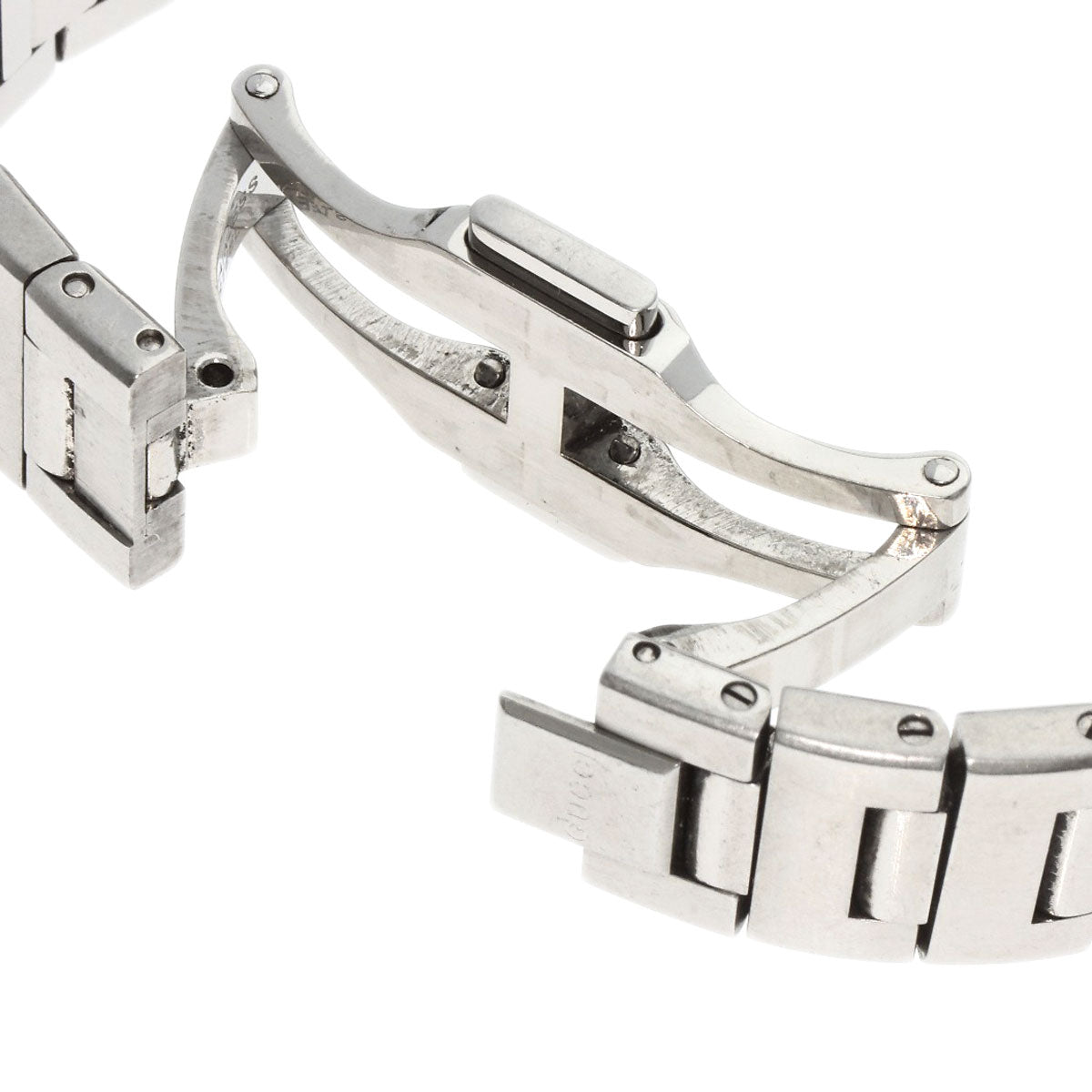 Gucci Watches Quartz 115.5 Stainless Steel , Stainless Steel Silver Pantheon Black Dial Women