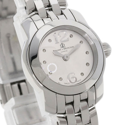 Baume & Mercier Watches Quartz Stainless Steel Silver Kay Platn Silver Dial