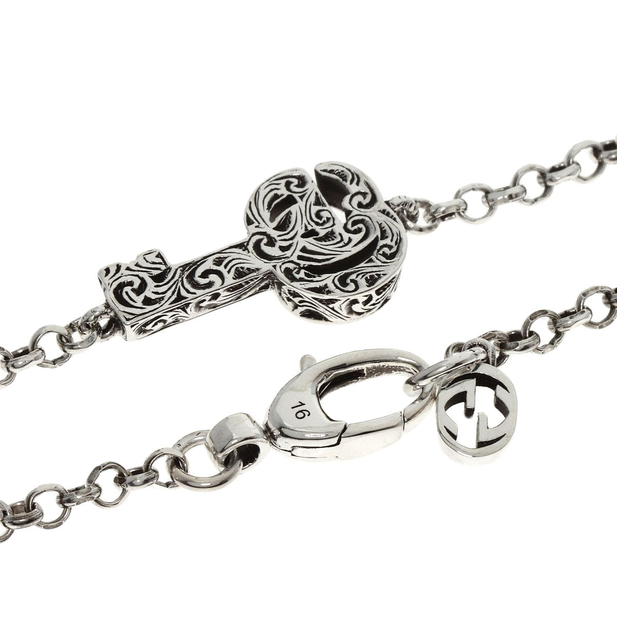 Gucci Bracelet Sv Silver Double G Key Charm #16