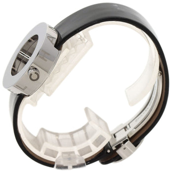 Chanel Watches Quartz H0579 Stainless Steel, Leather Silver La Ronde Black Dial Women