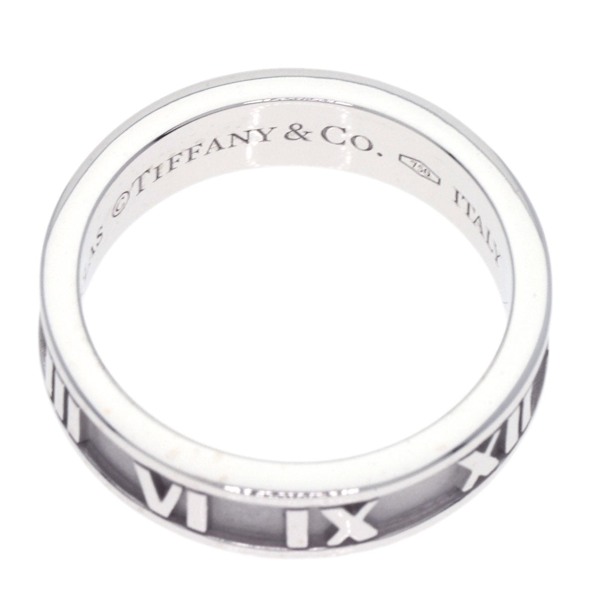 Tiffany&Co. Ring K18Wg Silver Atlas