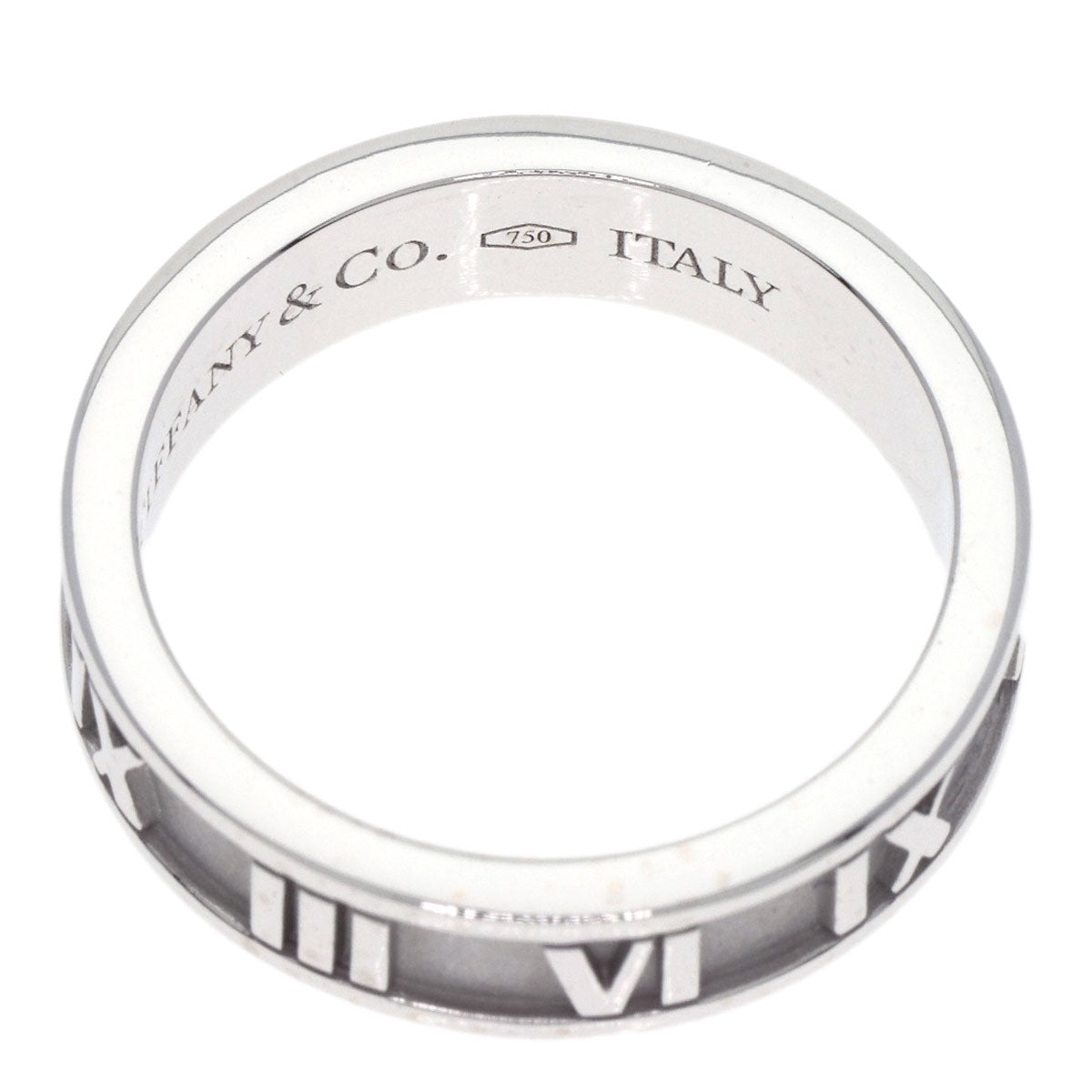 Tiffany&Co. Ring K18Wg Silver Atlas