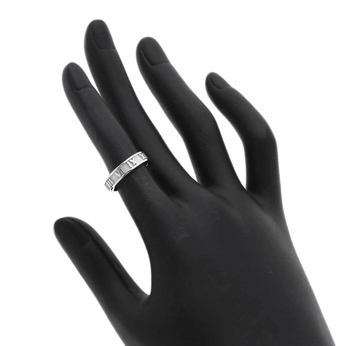 Tiffany&Co. Ring K18Wg Silver Atlas
