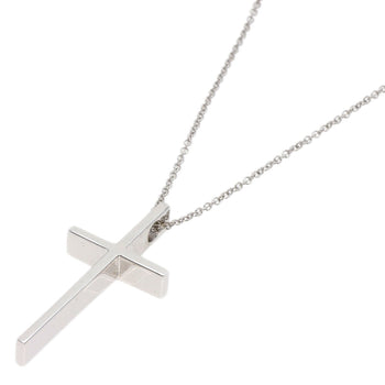 Tiffany&Co. Necklace K18Wg Silver Cross