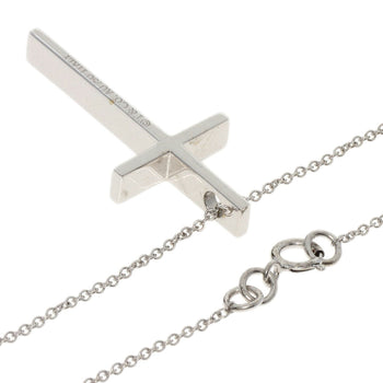 Tiffany&Co. Necklace K18Wg Silver Cross