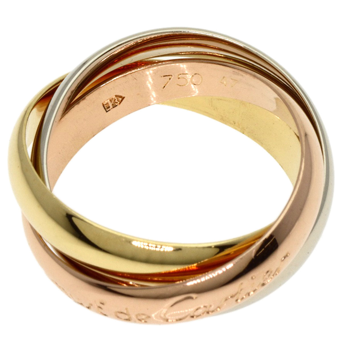 Cartier Ring 18K Yellow Gold Gold Trinity #47