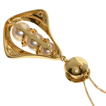 Mikimoto Necklace 18K Yellow Gold Gold Pearl Pearl Diamond