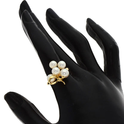Mikimoto Ring 18K Yellow Gold Gold Pearl Women