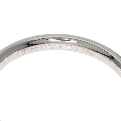 Tiffany&Co. Ring K18Wg Silver Curved 3P Diamond