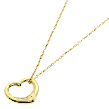 Tiffany&Co. Necklace 18K Yellow Gold Gold Open Heart 5P Diamond