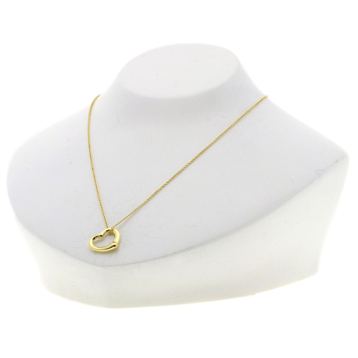 Tiffany&Co. Necklace 18K Yellow Gold Gold Open Heart 5P Diamond