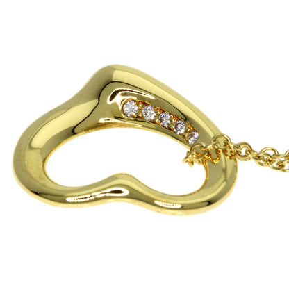 Tiffany&Co. Necklace 18K Yellow Gold Gold Open Heart 5P Diamond
