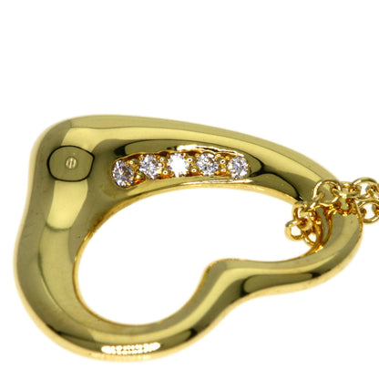 Tiffany&Co. Necklace 18K Yellow Gold Gold Open Heart 5P Diamond